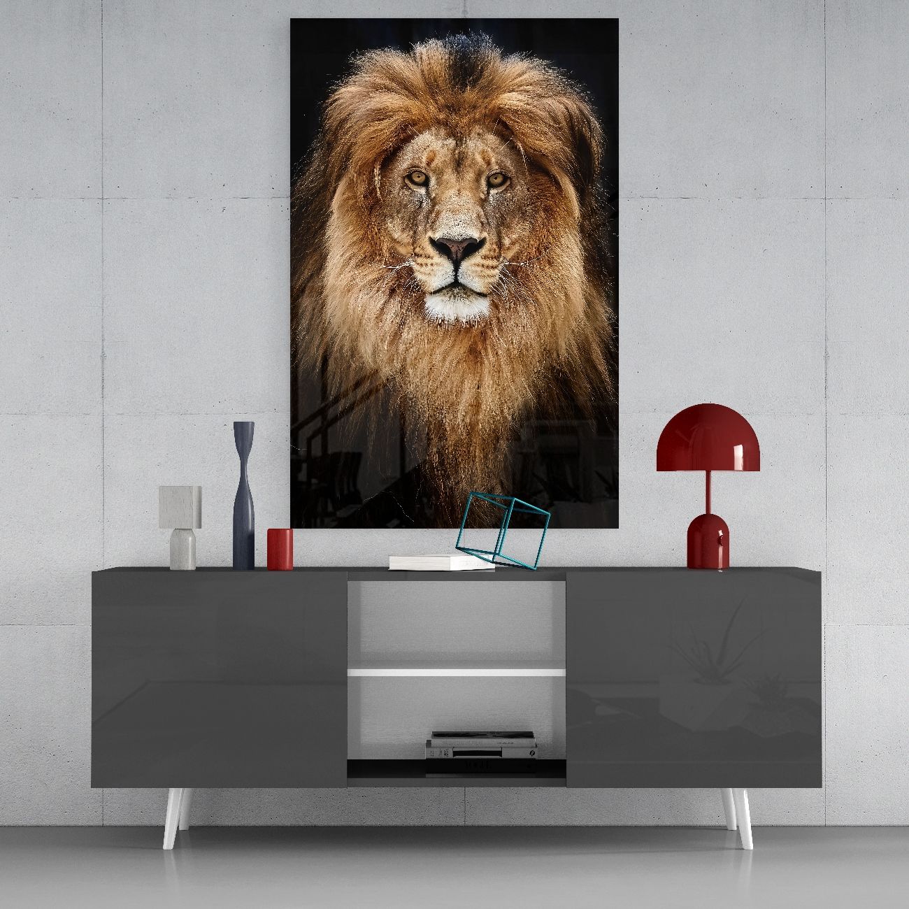 Aslan Cam Tablo