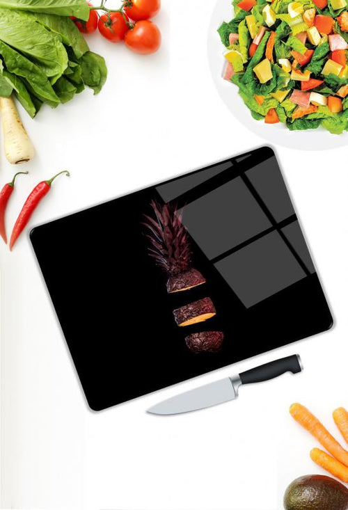 Ananas Desen Cam Kesme Tablası