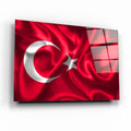 Türk Bayrağı Cam Tablo