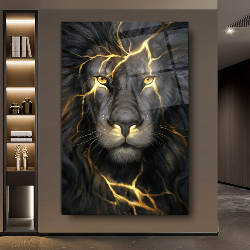 Gold Aslan Cam Tablo