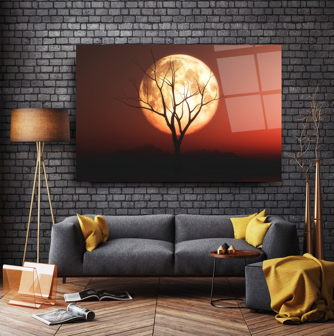 Gece Manzarası Cam Tablo