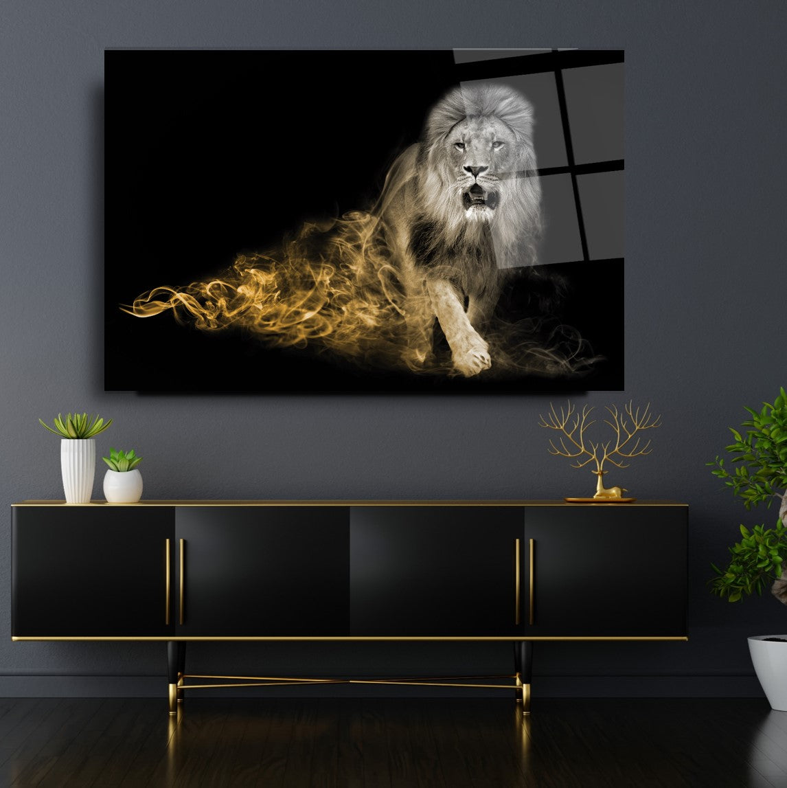Aslan Cam Tablo