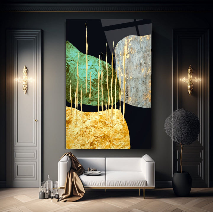 Gold Desenler Cam Tablo