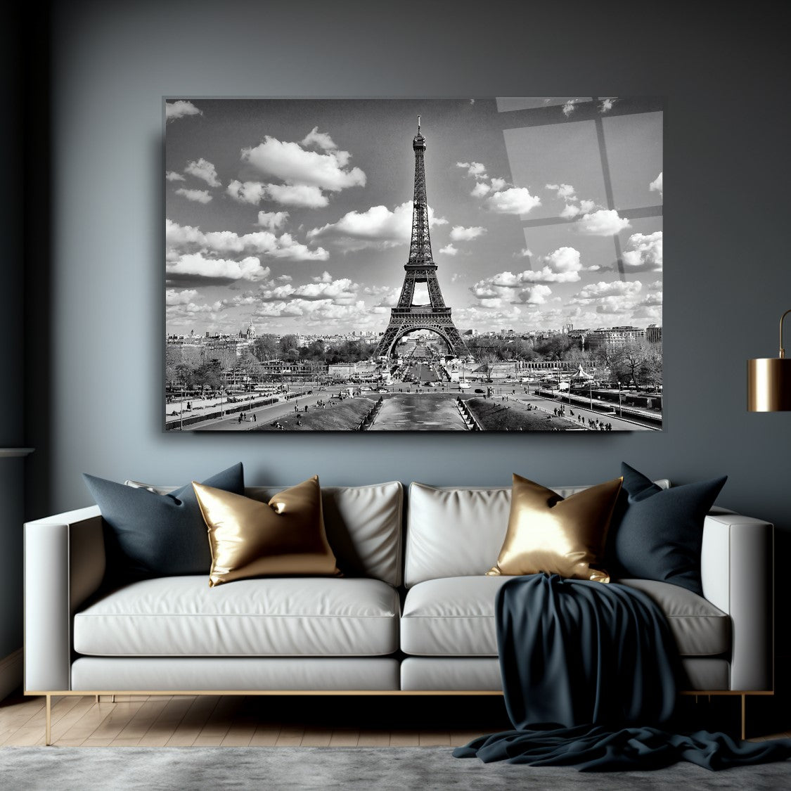 Paris Manzarası Cam Tablo