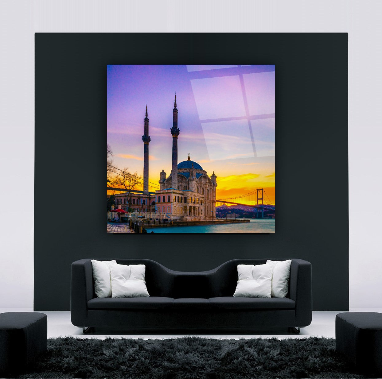 İstanbul Cami Manzarası Cam Tablo