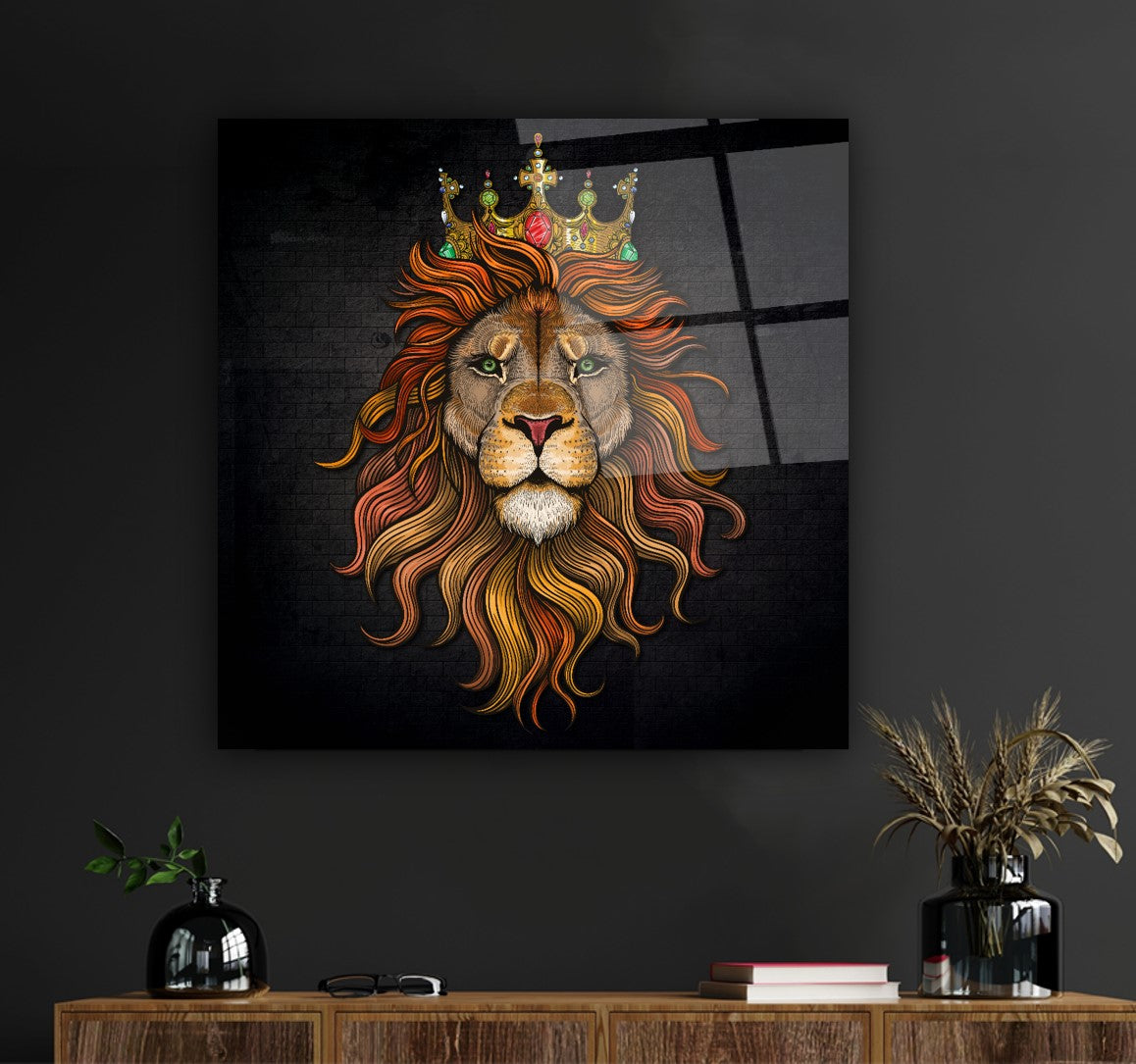 Aslan Cam Tablo