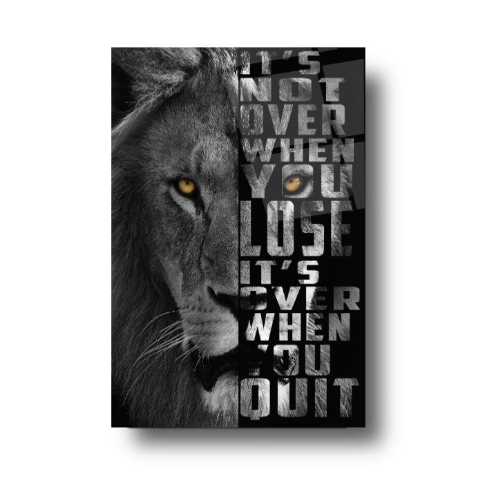 Aslan Motivasyon Cam Tablo
