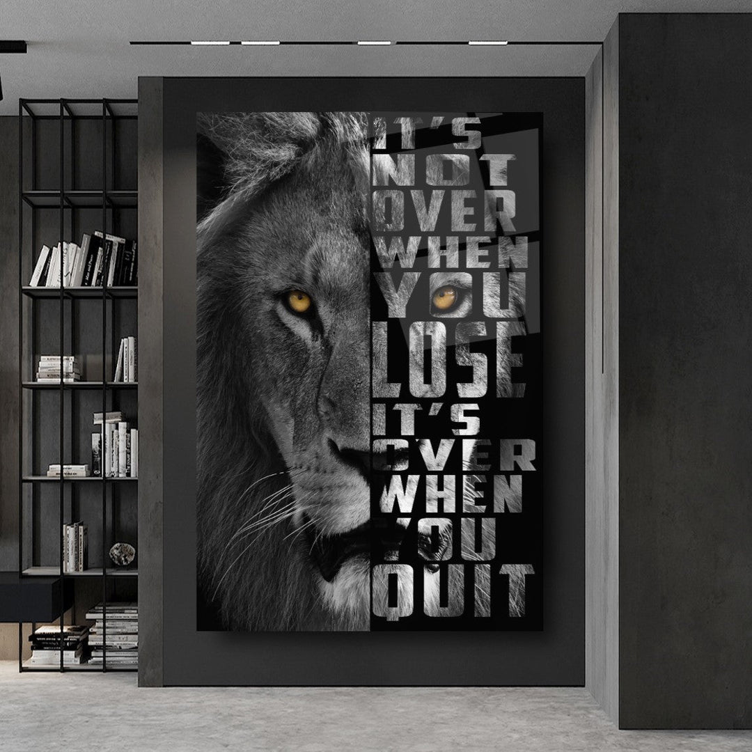 Aslan Motivasyon Cam Tablo