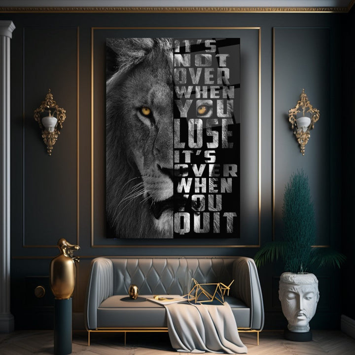 Aslan Motivasyon Cam Tablo