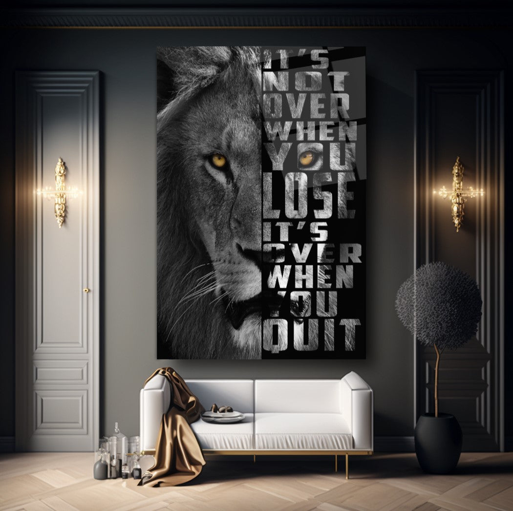 Aslan Motivasyon Cam Tablo