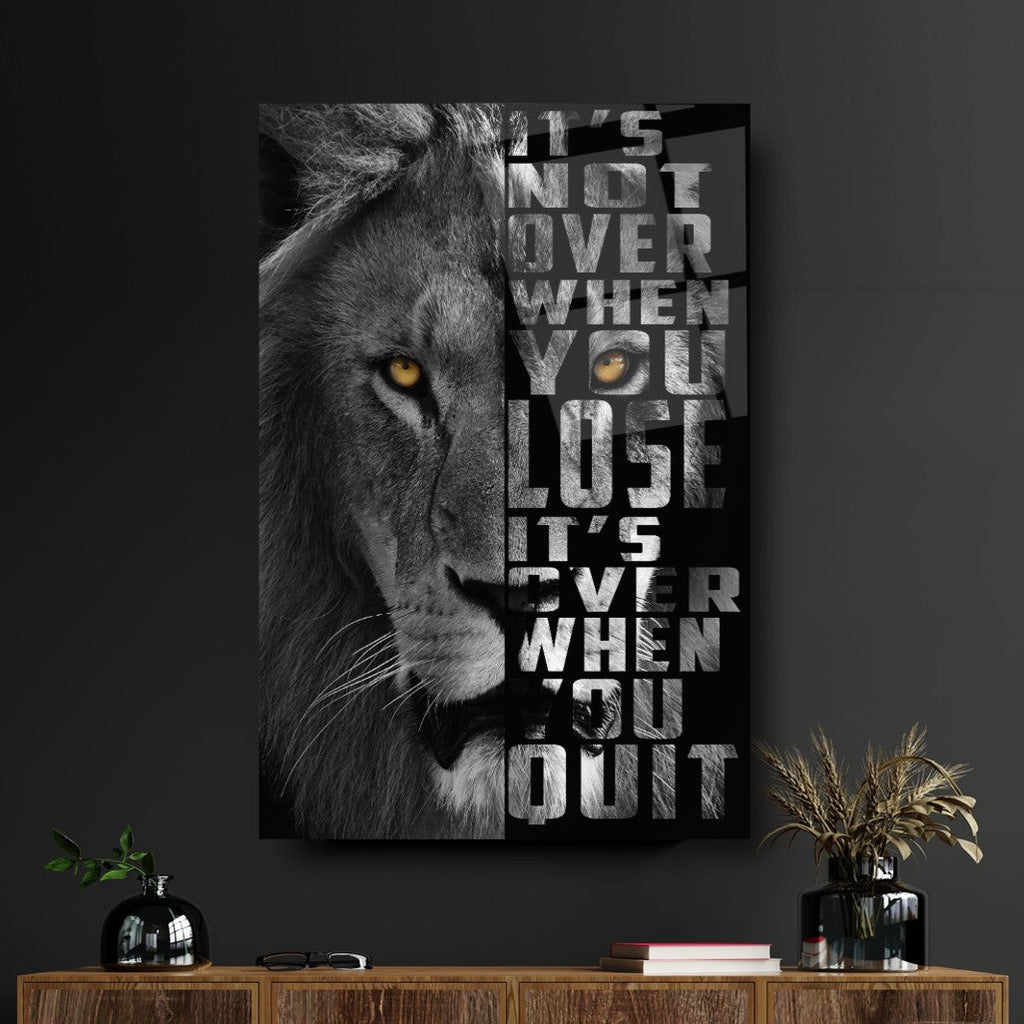 Aslan Motivasyon Cam Tablo