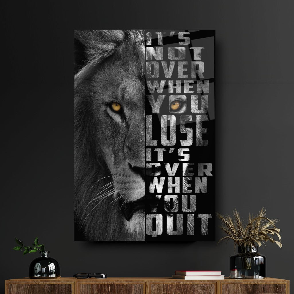 Aslan Motivasyon Cam Tablo