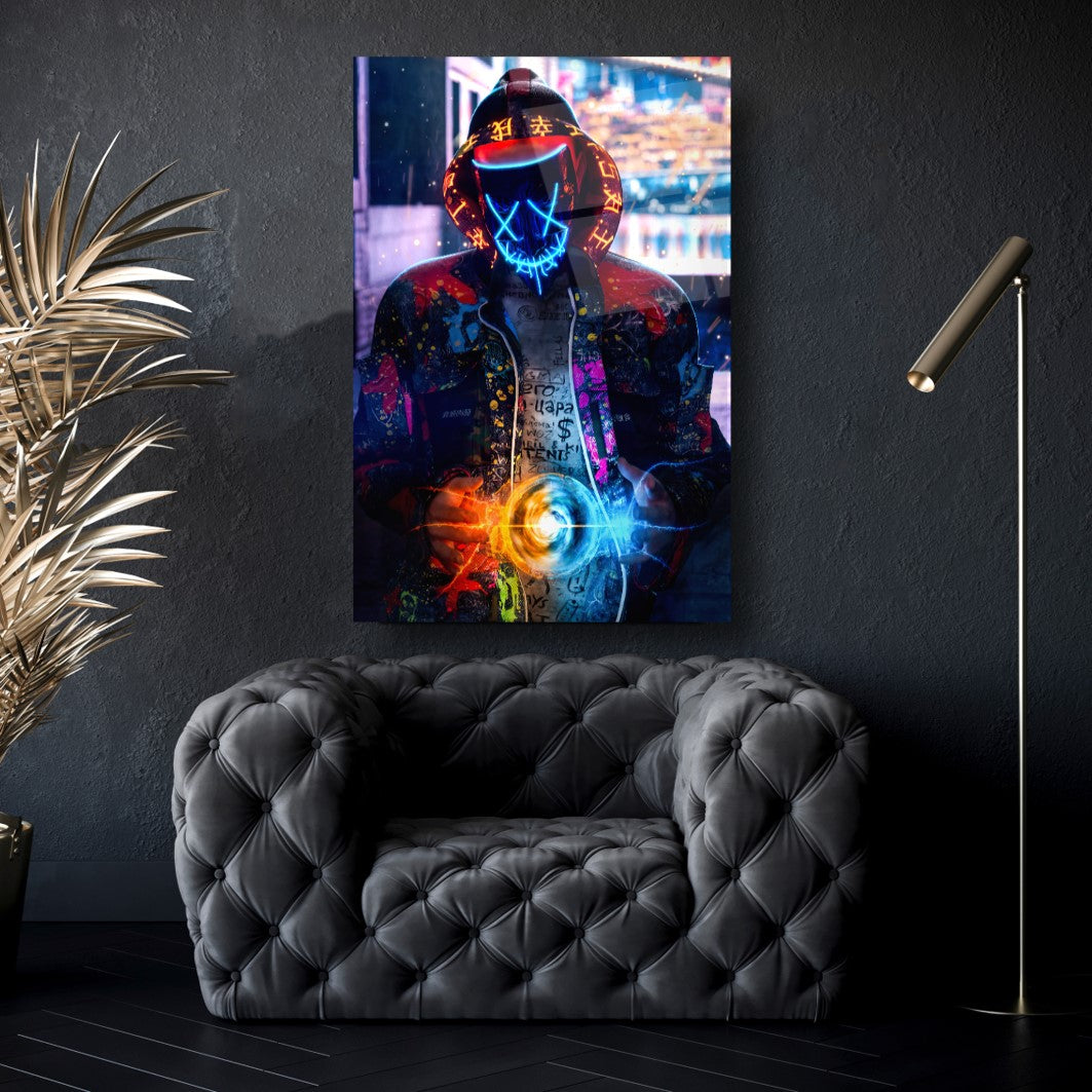 Neon Maske Cam Tablo
