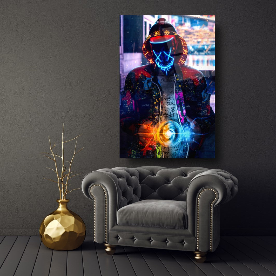 Neon Maske Cam Tablo