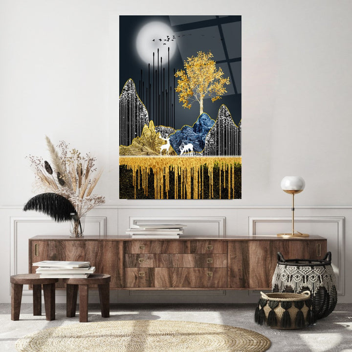 Gold Manzara Cam Tablo