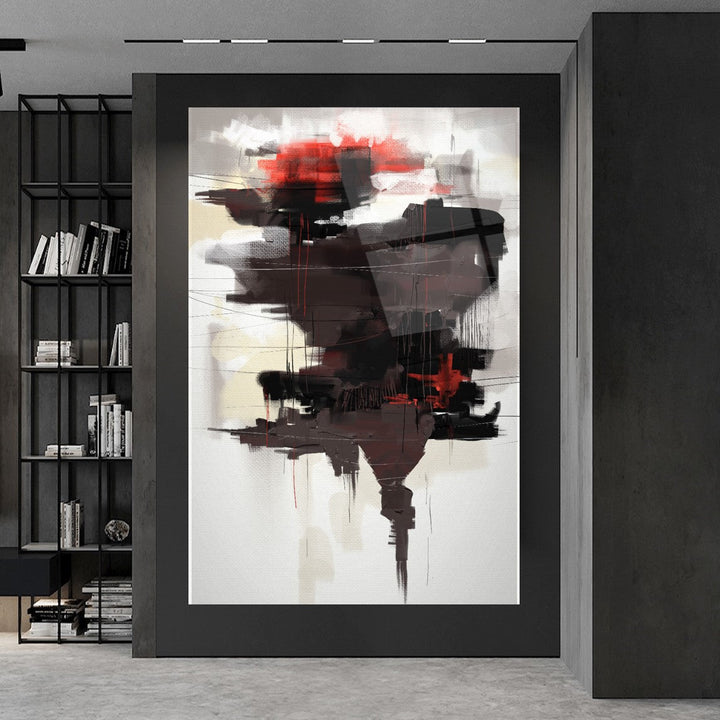 Soyut Renkler Cam Tablo