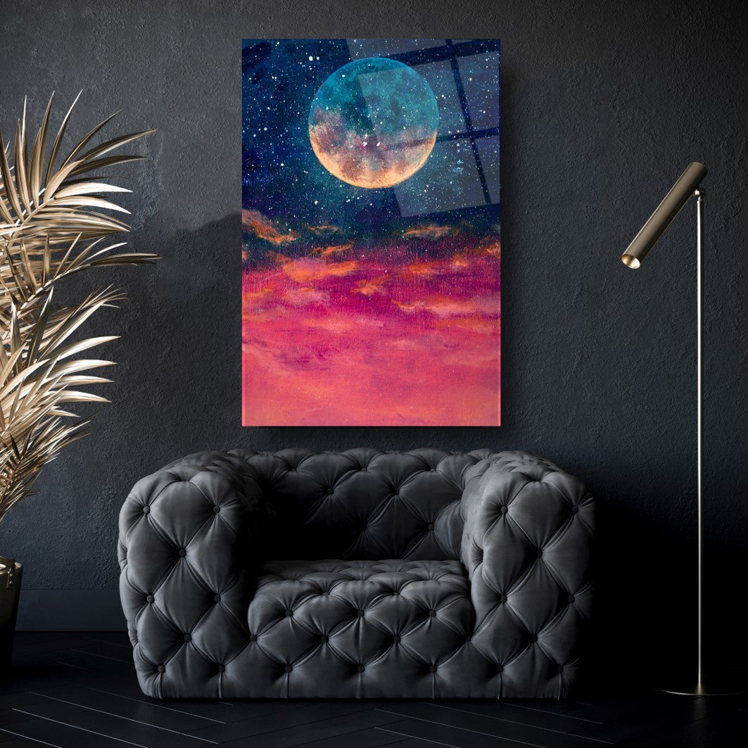 Pembe Uzay Cam Tablo