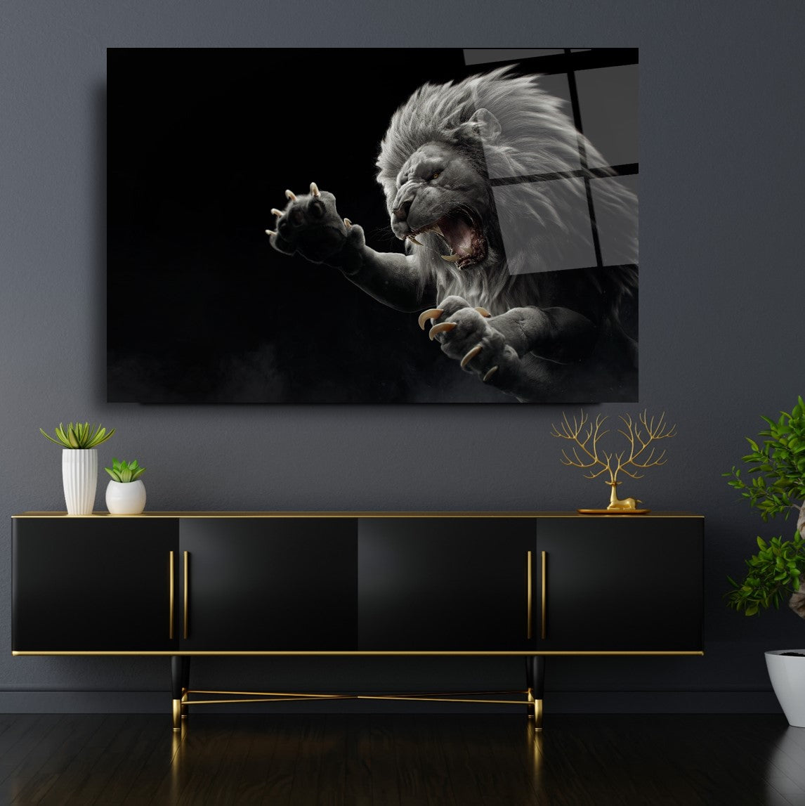 Aslan Cam Tablo