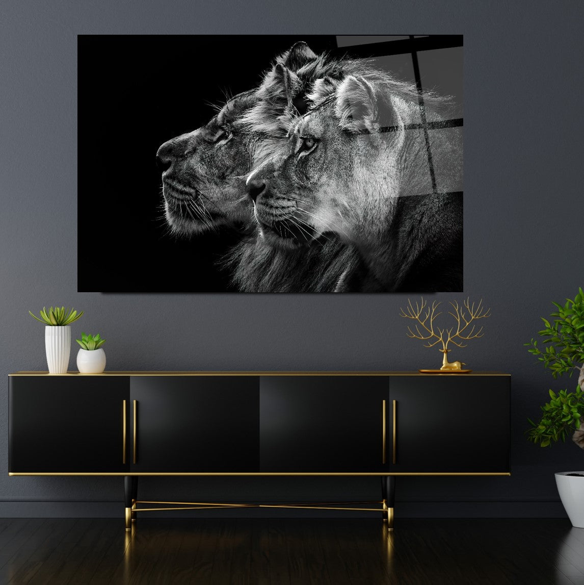 Aslan Cam Tablo
