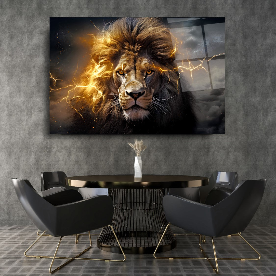 Aslan Cam Tablo