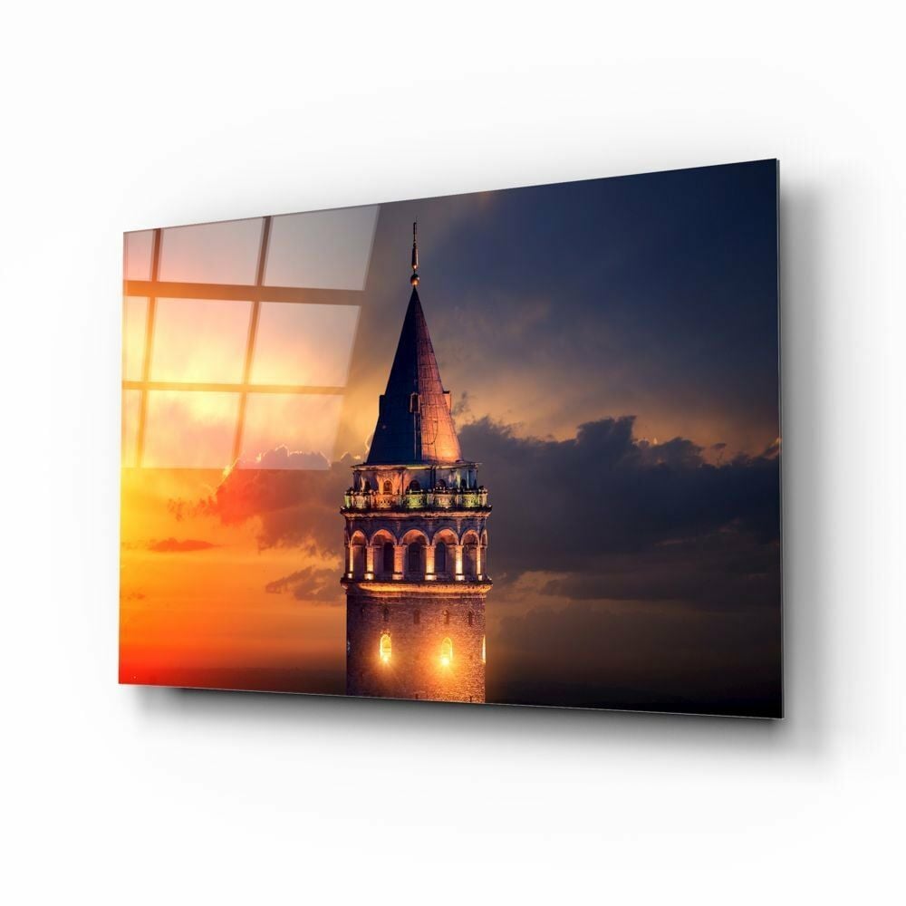 Galata Kulesi Cam Tablo
