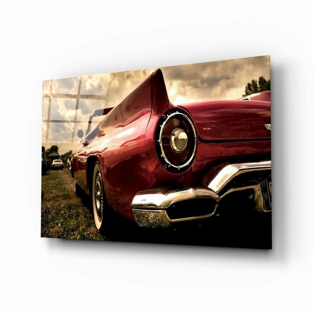 Kırmızı Chevrolet Cam Tablo