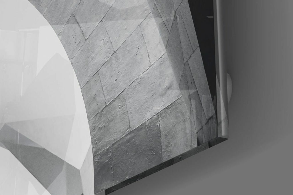 Mimari Geometrik Şekiller Cam Tablo
