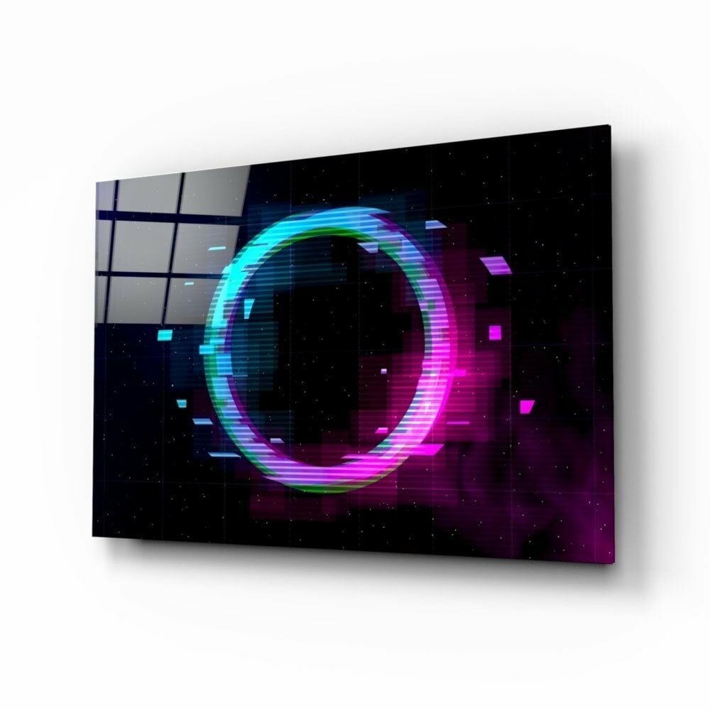 Neon Çember Cam Tablo
