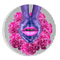 Pembe Karmaşa Cam Tablo