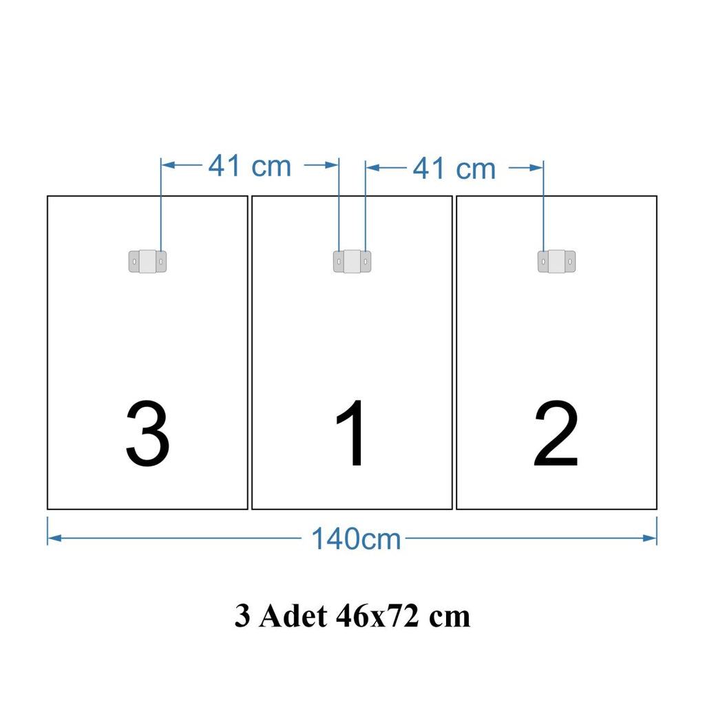 Renkli Şekiller Cam Tablo