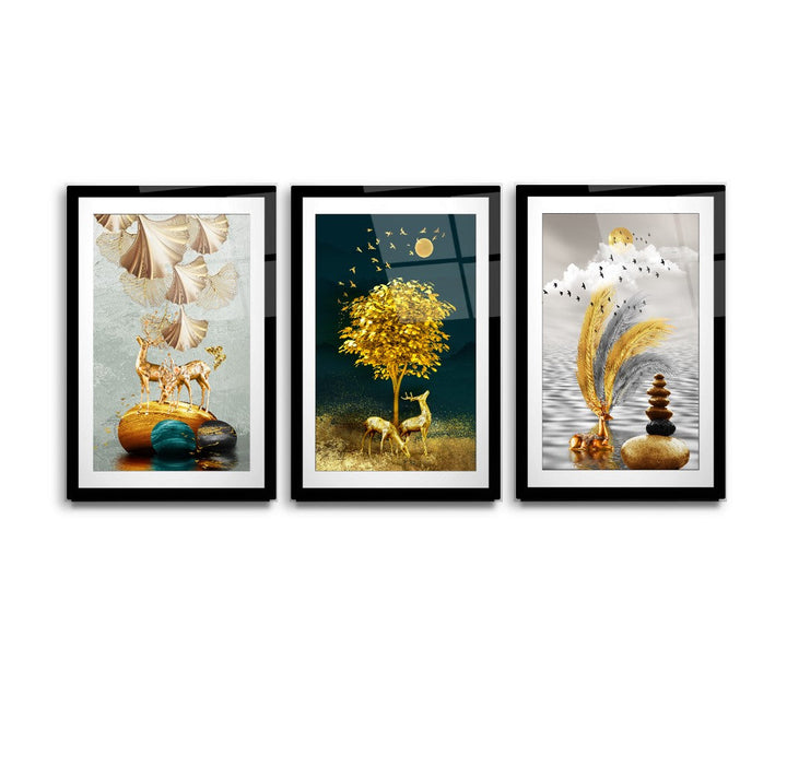 Gold Geyikler Triple Cam Tablo