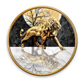 Aslan Yuvarlak Cam Tablo